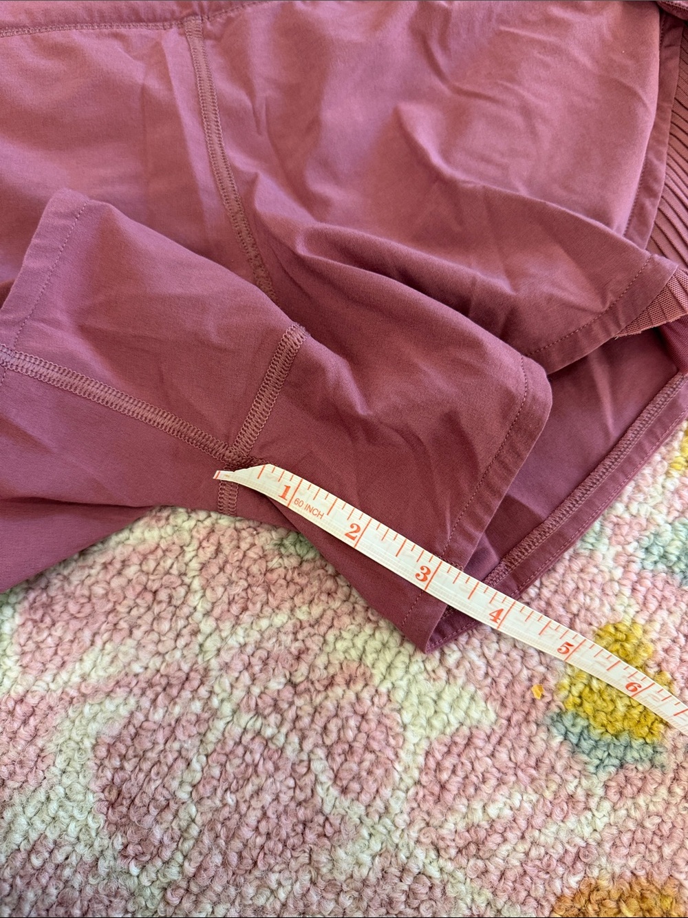 lululemon athletica Pleated Side Running Shorts in Mauve - Picture 5 of 5